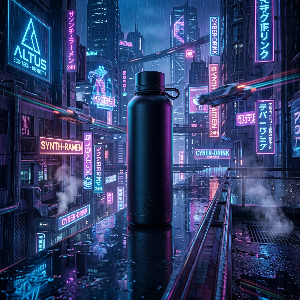 Product image after AI editing with creative background